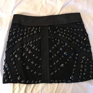 Ryu Black rhinestone mini skirt